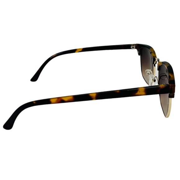 9116 | Tortoise/Green Lens Browline Sunglasses - Picture 3 of 5